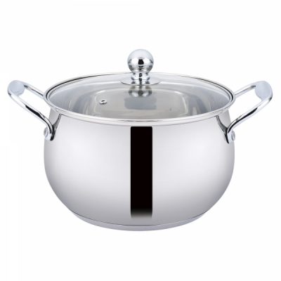 Cratita Inox cu capac sticla 18cm 3L Winner WR1289 JGR