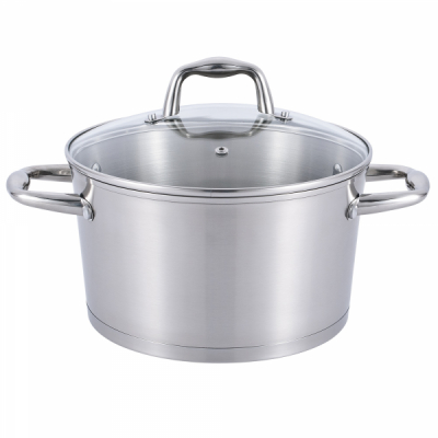 Cratita Inox cu capac sticla 22cm 5.3L Winner WR1286 JGR