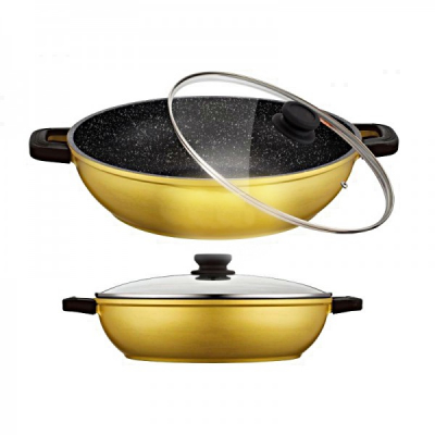 Cratita tip wok interior granit cu capac 5.3L Zilinger ZL773