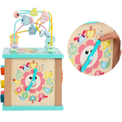 Cub multifunctional cu activitati lemn Mappy Forest CUBE0106 CWT
