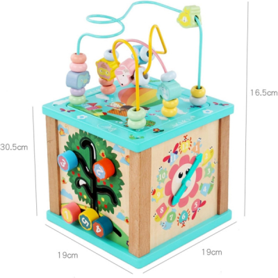 Cub multifunctional cu activitati lemn Mappy Forest CUBE0106 CWT