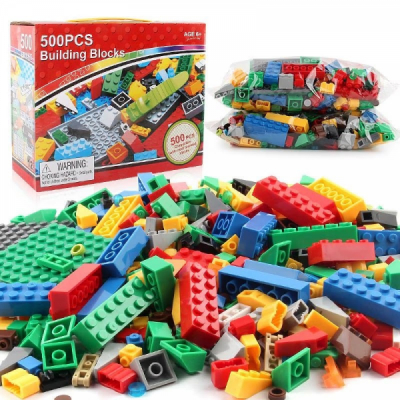 Cuburi de construit cu 1000 piese plastic pentru copii X502 CWT