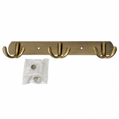 Cuier metalic 3 agatatori 24.5cm auriu Zilan ZTS8140