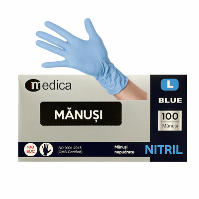 Cutie 100 Manusi Medica Nitril Nepudrate Albastre L CNN51499