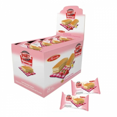 Cutie 24 Prajituri Pufoase Morello Sponge Cakes Capsuni 24x25g MGR31312