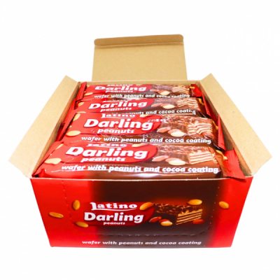 Cutie 24x43g Napolitane glazura de cacao si alune Latino Darling MGR9050
