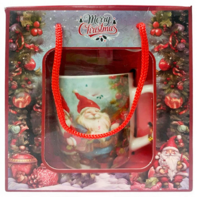 Cutie Cadou Cana Ceramice cu Lingurita Div.Modele Craciun WEI SD-00614 DNC64973