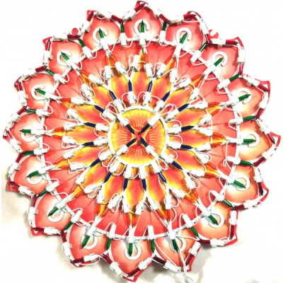 Decoratiune de Craciun Rotunda cu Beculete Colorate