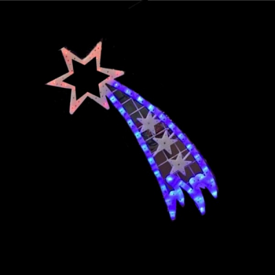 Decoratiune Luminoasa de Craciun Cometa 75x20cm LED Rosu Albastru TO
