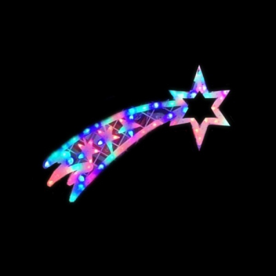 Decoratiune Luminoasa de Craciun Cometa 75x20cm LEDuri Multicolore