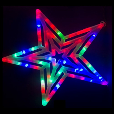 Decoratiune Luminoasa de Craciun Stea 36cm LEDuri Multicolore