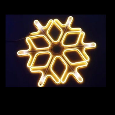 Decoratiune Neon LED Joc DIGITAL 2 Fete Fulg Nea 60x60cm Alb Cald