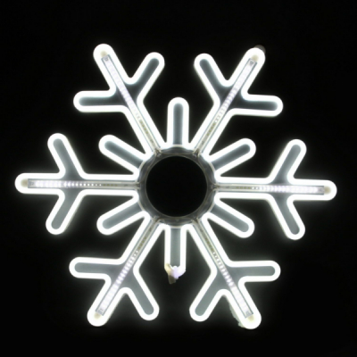 Decoratiune Neon LED Joc DIGITAL 2 Fete Fulg Nea 80x80cm Alb Rece SBN