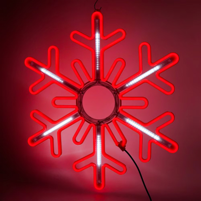 Decoratiune Neon LED Joc DIGITAL 2 Fete Fulg Nea 80x80cm Rosu SBN