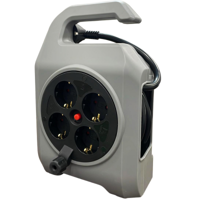 Derulator 5m 4 prize 3x2.5mm Gri Gelux GL-DR4H2505 CNN51374