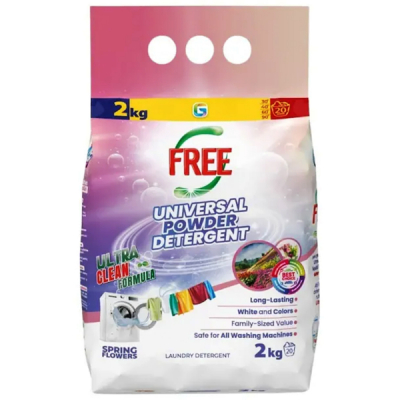 Detergent de Rufe Pudra Automat Free 2kg Spring Flowers CNN50800