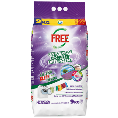 Detergent de Rufe Pudra Automat Free 9kg Lavanda CNN50799