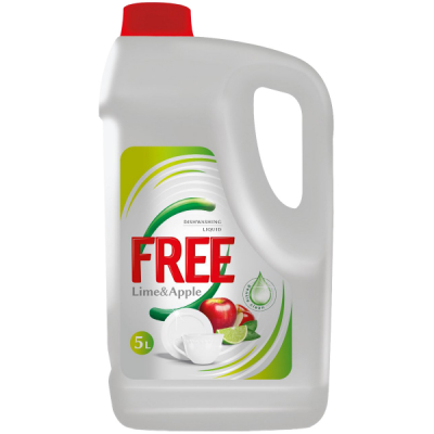 Detergent de Vase lichid Free 5L Aroma Mar si Lime CNN50780