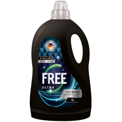 Detergent Gel de Rufe Lichid Ultra Free Pro Black 5L CNN50772