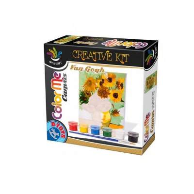DToys Set Creativ de Pictura Color Me Canvas Van Gogh Sunflowers