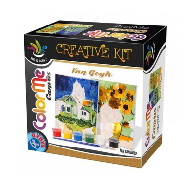 DToys Set de Pictura Color Me Van Gogh The Church At Auvers Sunflower