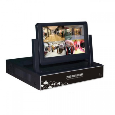 DVR 4 Canale CCTV cu LAN si Monitor LCD 7 Inch