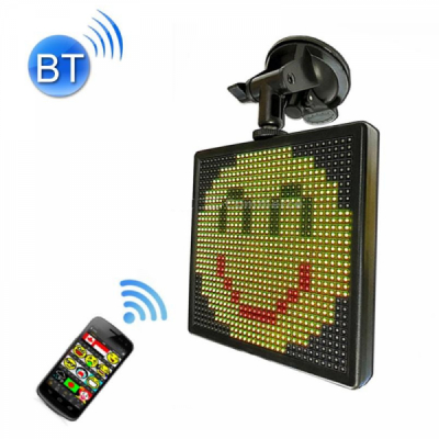 Ecran LED Emoticon Auto Afisaj Live Bluetooth 13x13cm 1024P USB 79-142