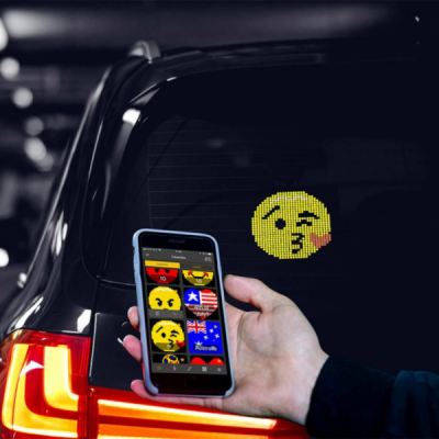 Ecran LED Emoticon Auto Afisaj Live Bluetooth 13x13cm 1024P USB 79-142