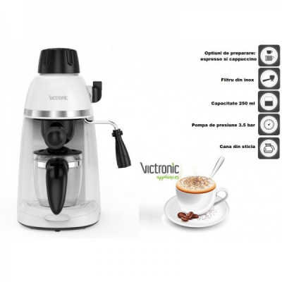 Expresor Cafea 3.5 Bar 800W 240ml Victronic VC3611