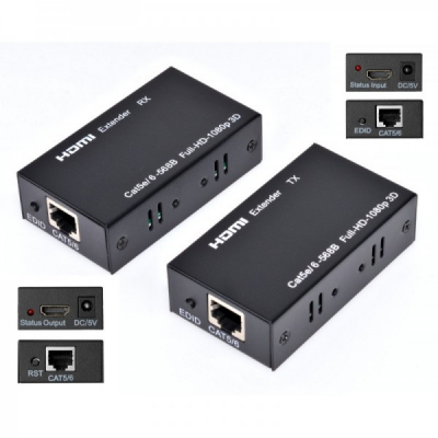 Extender HDMI 60m prin Utp/Ftp Cat 5E/6 568B-60 2C016 XXM