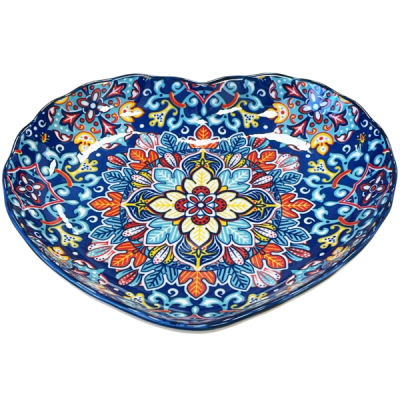 Farfurie Ceramica Adanca Inima Model Traditional 23x20x3.5cm 24-105 CNN52677