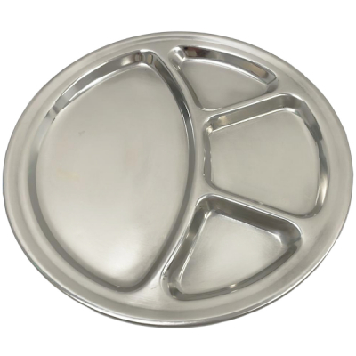 Set 6 Farfurii Inox Inox 4 Compartimente 22cm 35529-22 6xCNN52918 6xDNC