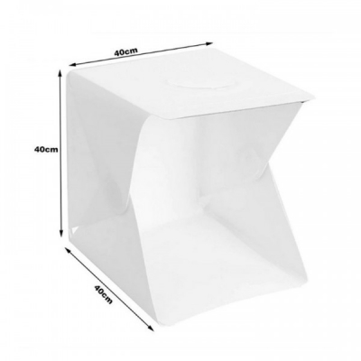 Foto Box Cub LightBox 40cm Portabil Iluminat LED Fotografie Produs