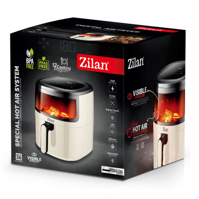 Friteuza Air Fryer 1500W 5l crem ZILAN ZLN9984