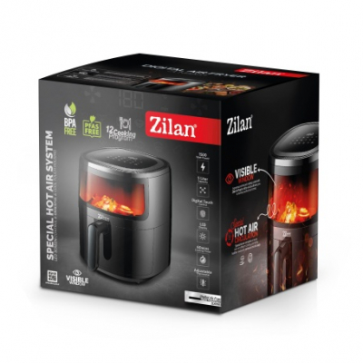 Friteuza Air Fryer 1500W capacitate 5l negru ZILAN ZLN9983