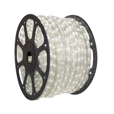 Furtun Luminos Craciun 100m 2300LED Alb Rece Cilindric 2Pini 13mm 1007 1005