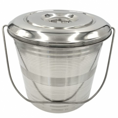 Galeata rotunda cu capac din otel inoxidabil 5l Grunberg GL005