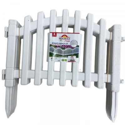 Gard Decorativ PVC ALB 4 segmente 56x40x2.5cm Total 2.24ml SB 100 DNC63527