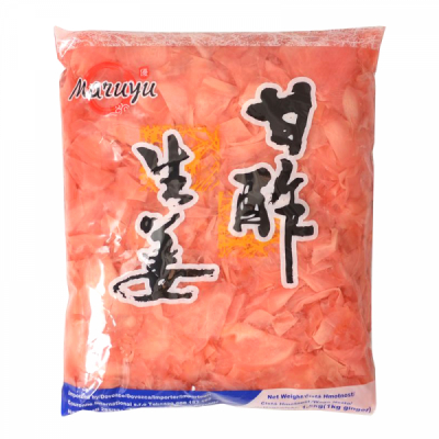 Ghimbir feliat pentru sushi 1.5Kg Maruyu Roz SNM