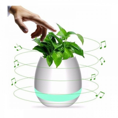 Ghiveci Plante Muzical Iluminat cu Boxa Bluetooth si Senzor Touch