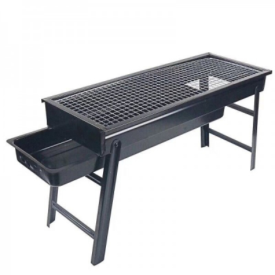 Gratar Portabil Dreptunghiular Pliabil 60x22x32cm Otel BBQ04 JU