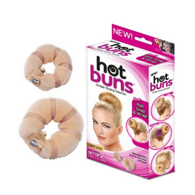 Hot Buns Burete pentru Coc Blond Set cu Doua Marimi