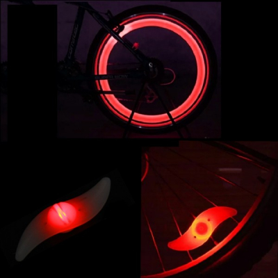Set 4 Lumini Hot Wheels LED Rosu Decorativ pentru Spite Bicicleta