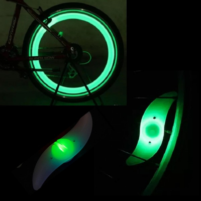 Set 4 Lumini Hot Wheels LED Verde Decorativ pentru Spite Bicicleta