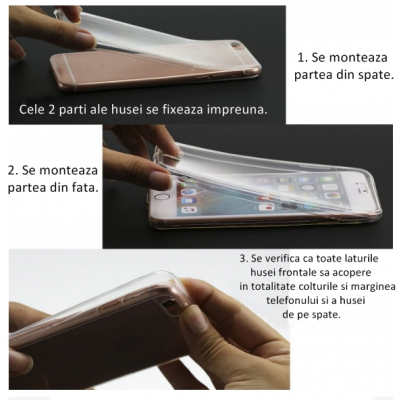 Husa de Silicon Fata Spate iPhone 6/6S UltraSlim Two Crystal Case