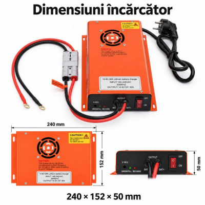 Incarcator Acumulatori Litiu 14.6V 30A cu Conector Rapid 7H069 XXM