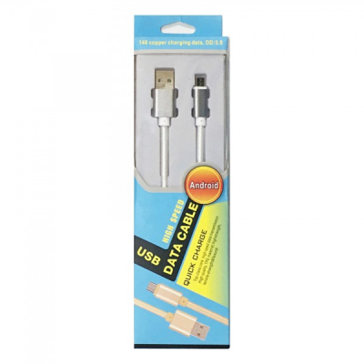 Incarcator si Cablu de date  USB la Micro USB Invelis Nylon 100cm