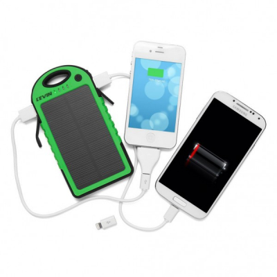 Incarcator Solar Telefoane Power Bank 2 Sloturi USB 5000mAh