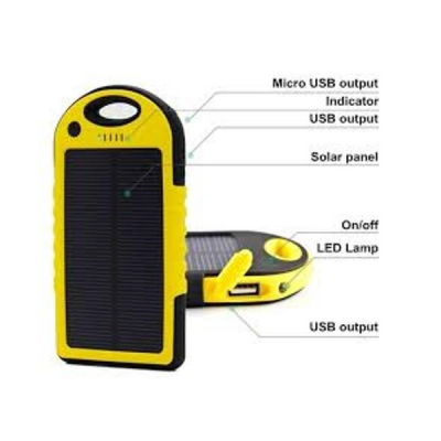 Incarcator Solar Telefoane Power Bank 2 Sloturi USB 5000mAh