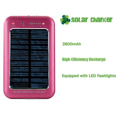 Incarcator solar universal cu lanterna 2600 mAh